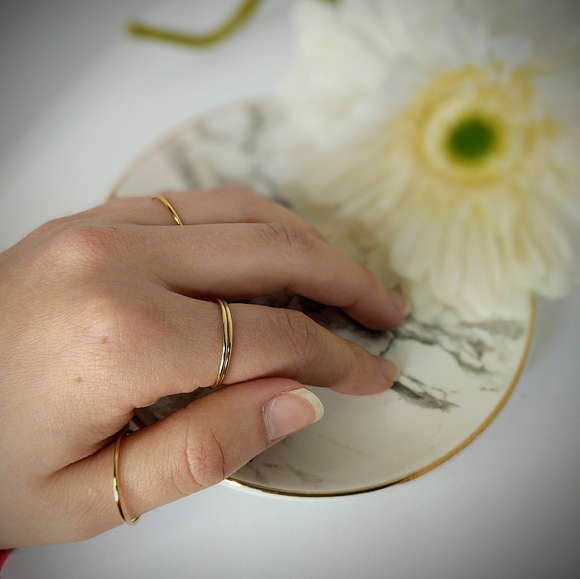 Dainty Rings Silver Gold Rose Gold - Picture 2 of 5